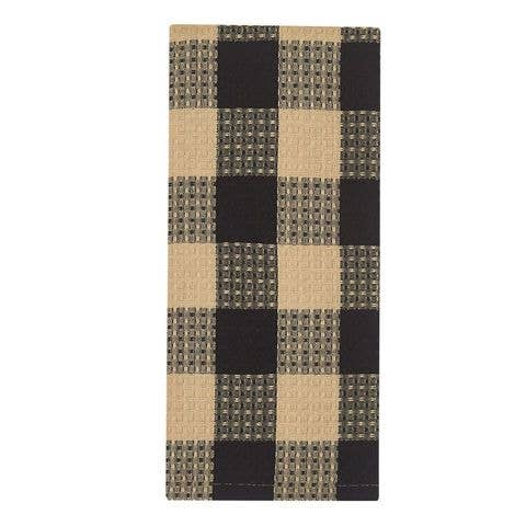 Wicklow Check Waffle Dishtowel - Black for wholesale by Park Designs