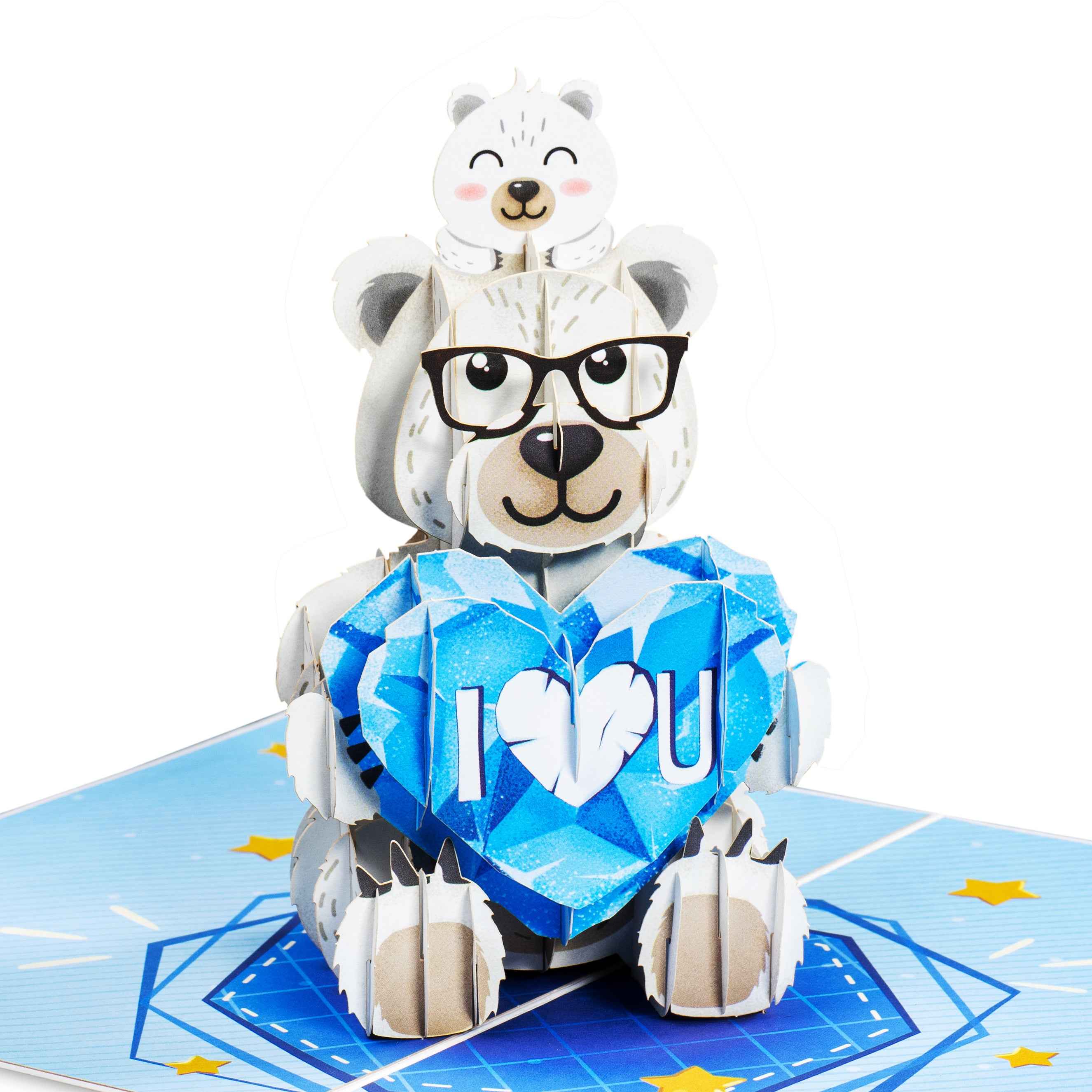 Paper Love - Venta al por mayor Tarjetas del Día del Padre - Tarjeta Pop-Up de Papá Oso0