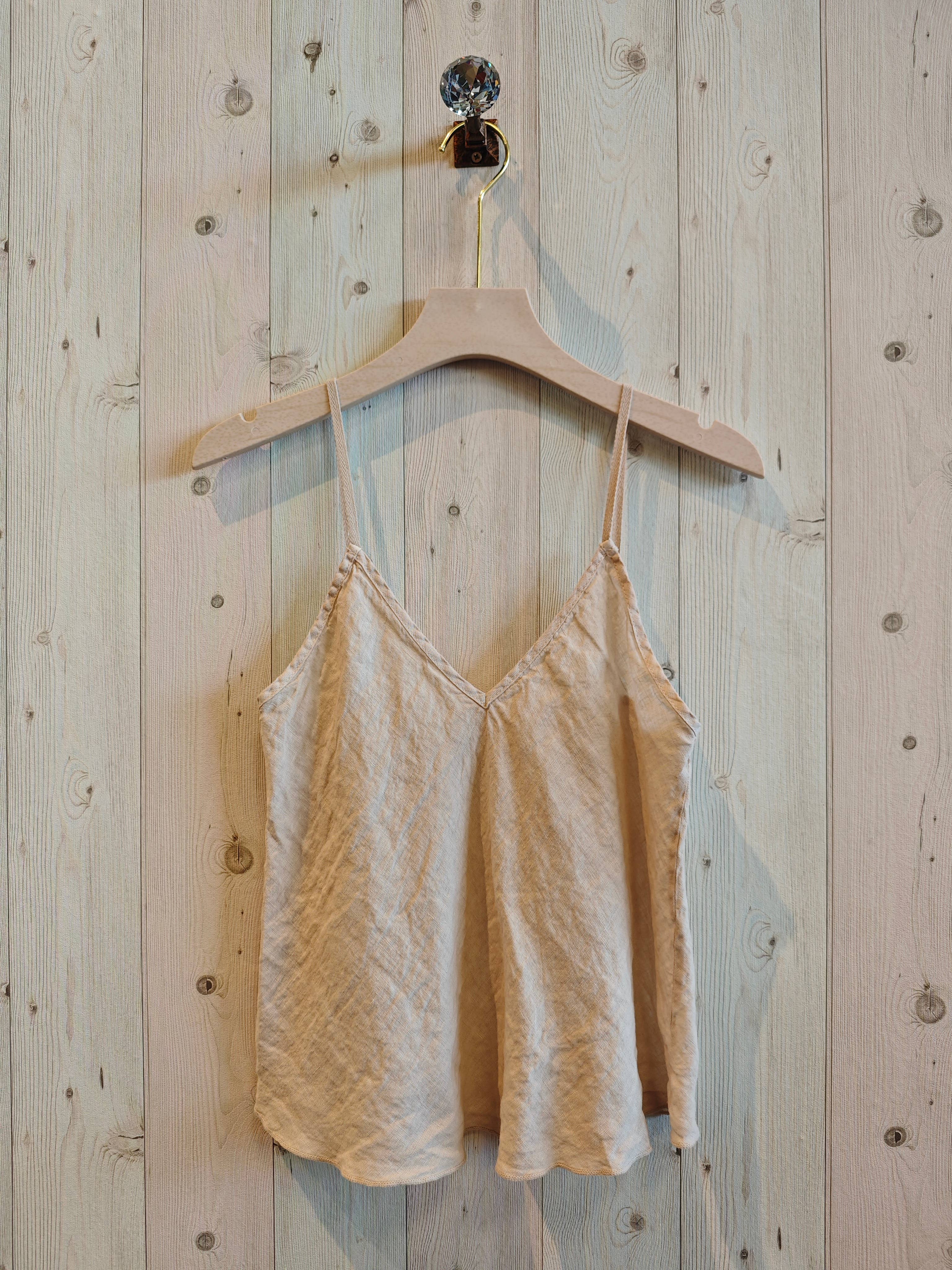 Linen & More - Wholesale Camisole - Dames - REF 22943 linnen tanktop met koordsluiting, 100% linnen0