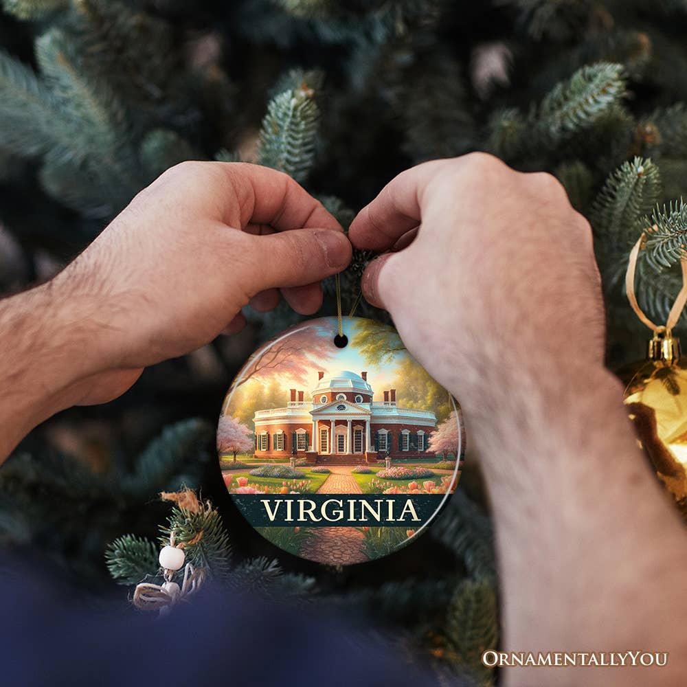 OrnamentallyYou - Wholesale Ornament - Classic Virginia Jefferson’s Monticello Christmas Ornament4