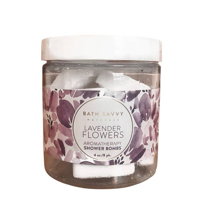 Lavender Shower Bombs for wholesale by Bath Savvy