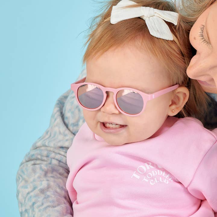 Babiators - Australia & New Zeland - Wholesale Sunglasses – kids - Polarised Keyholes - Pretty In Pink/Mirrored Lenses2