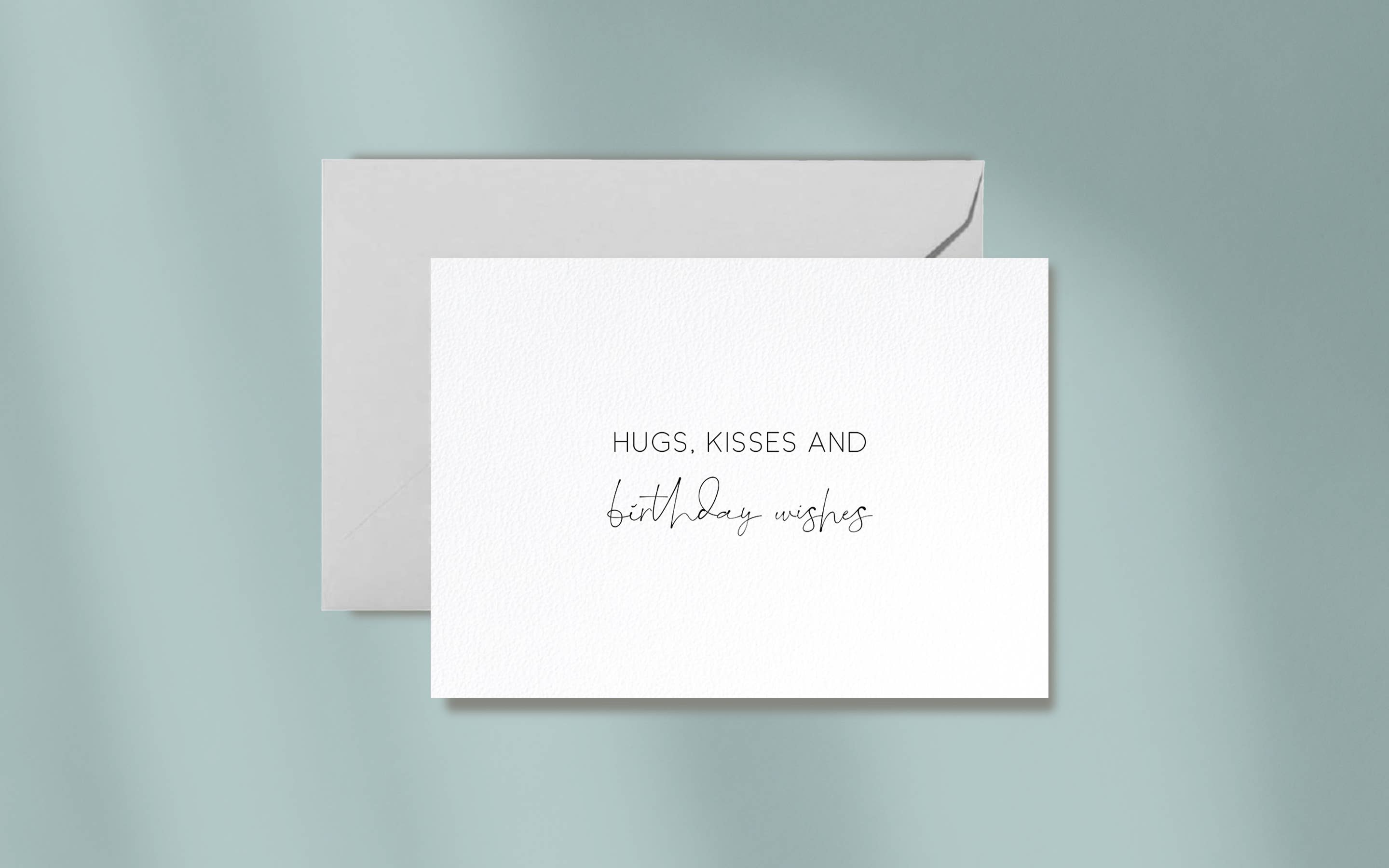 Debblschebbl Design Studio - Wholesale Birthday Card - Hugs, Kisses and Birthdaywishes | card with envelope0