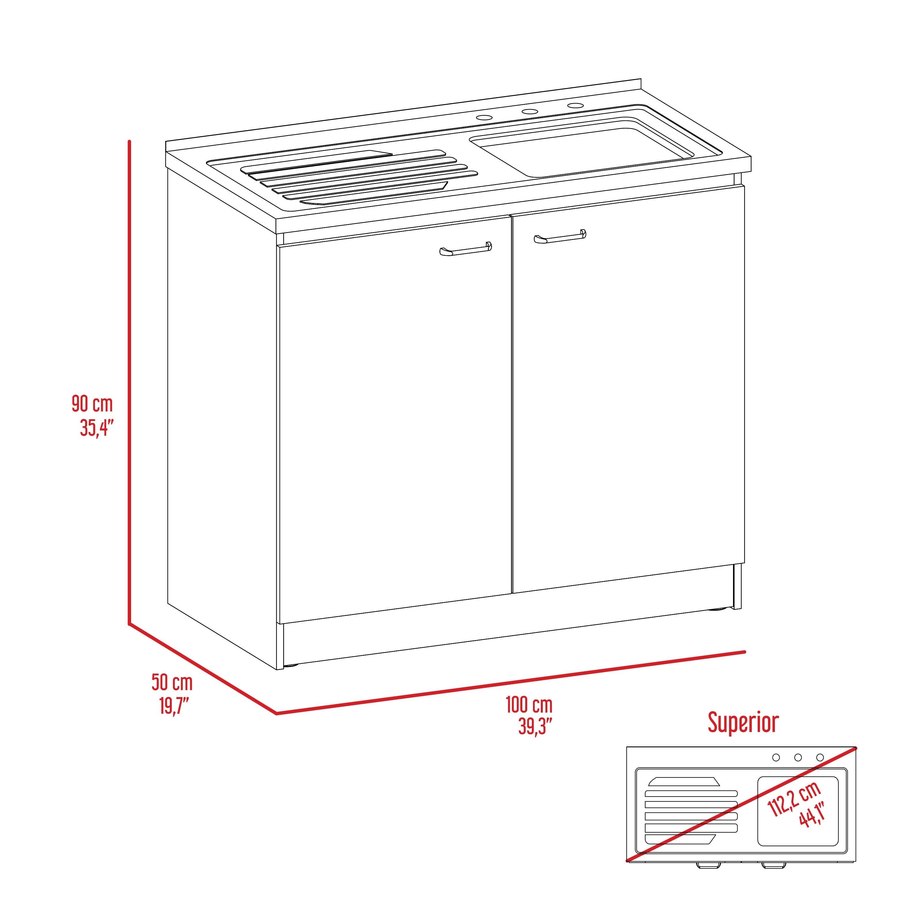 Bianco Set da cucina Belmont, 2 pezzi, finitura bianca in vendita all'ingrosso su Faire7