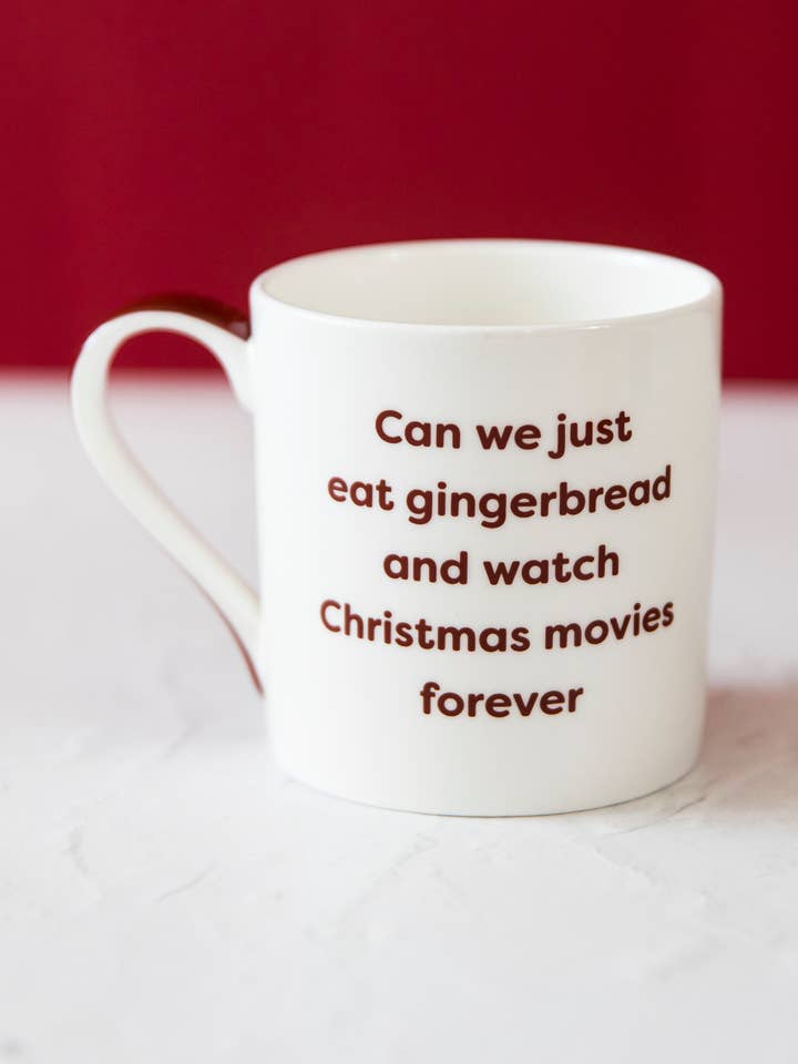 Eat Gingerbread and Watch Christmas Movies Forever Mug for wholesale by Afternoon Crumbs