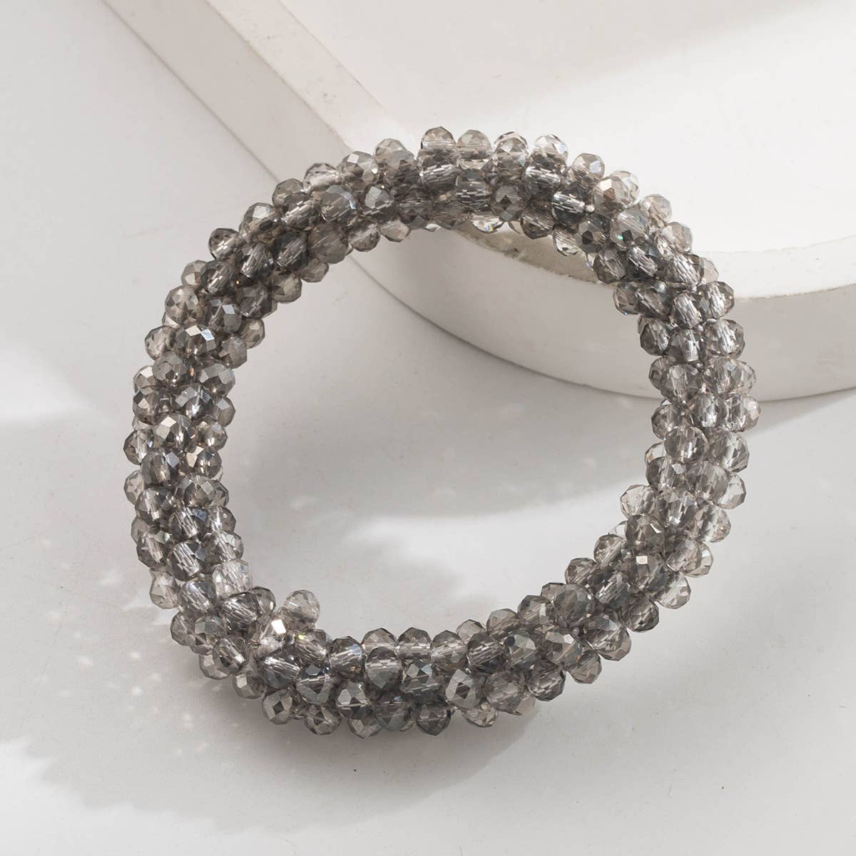 ACCITY - Wholesale Hair Tie - Dopamine Crystal Beaded Hair Tie Bracelet_CWAJE059068