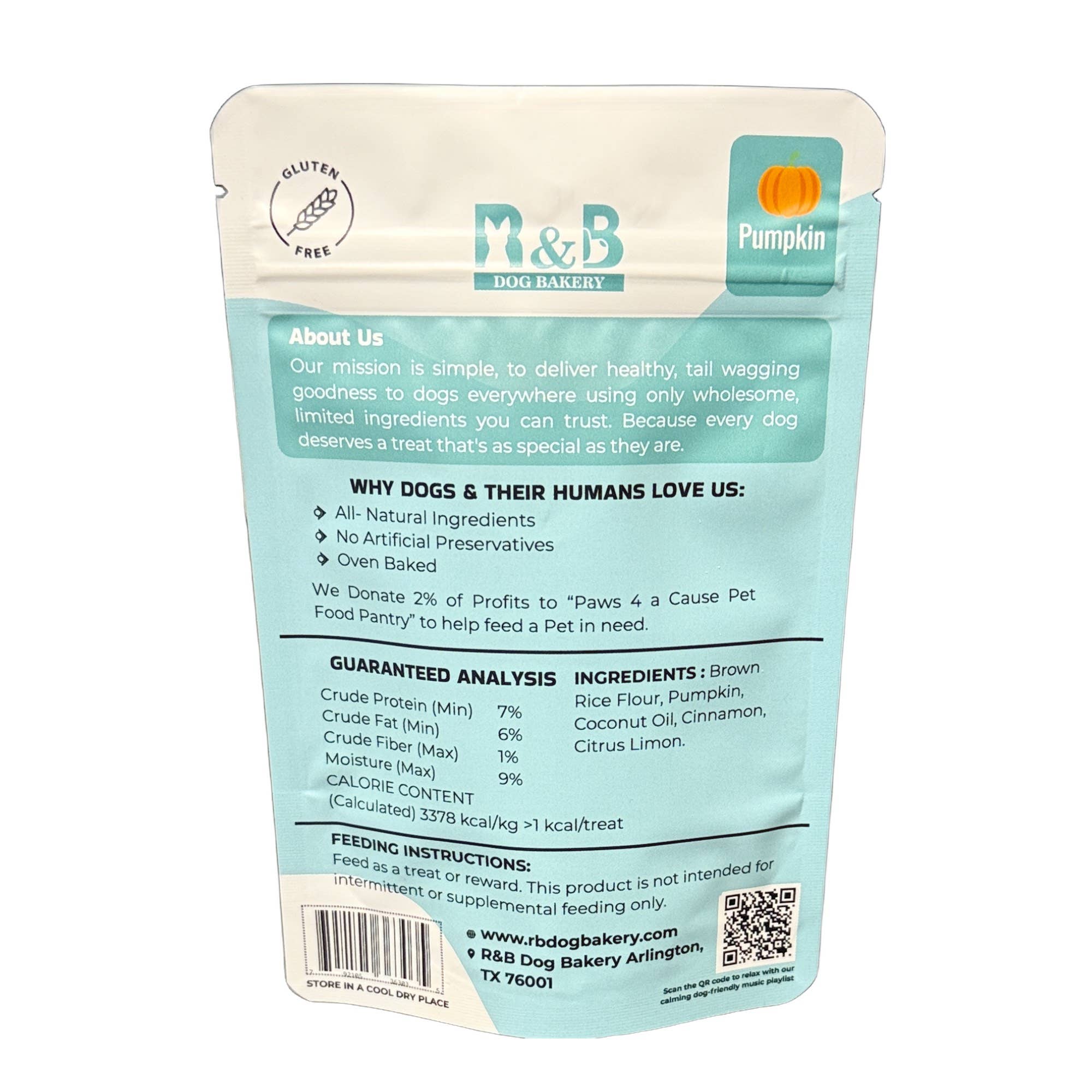 R&B Dog Bakery - Wholesale Pet Treats - Dog - R&B Dog Bakery Pumpkin Training Treats2