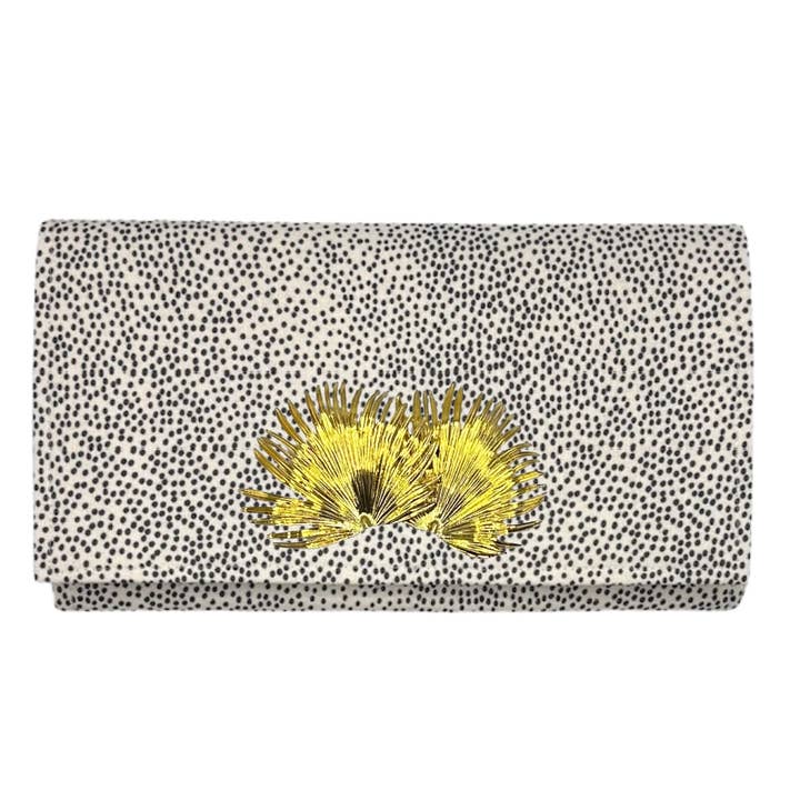 Garland Bags - Wholesale Clutch Bag - Women's - Black and White Speckled Clutch with black lining29