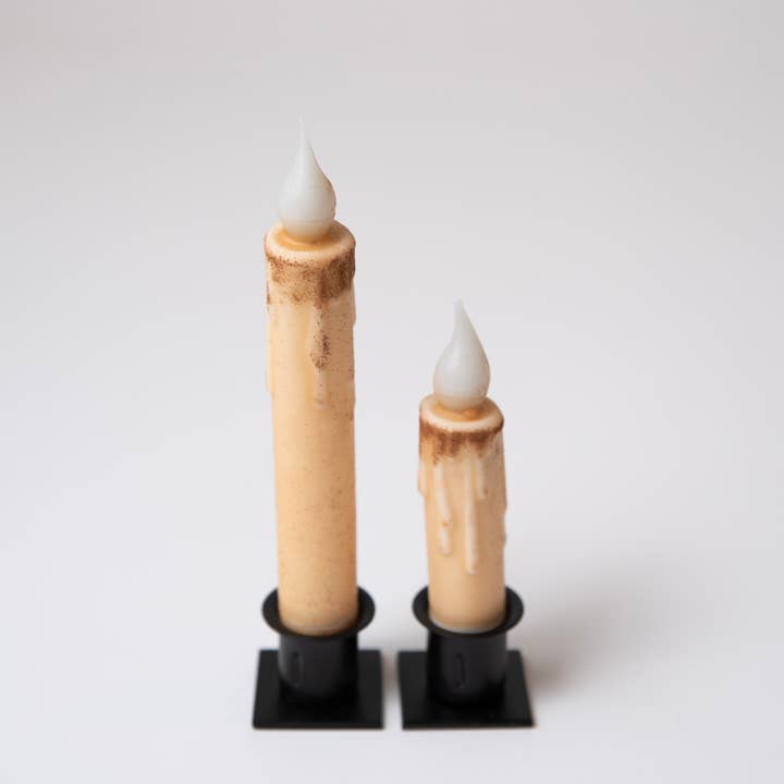 LMS Wholesale - Wholesale Flameless Candle - Cream Battery Operated LED Timer Taper Candle