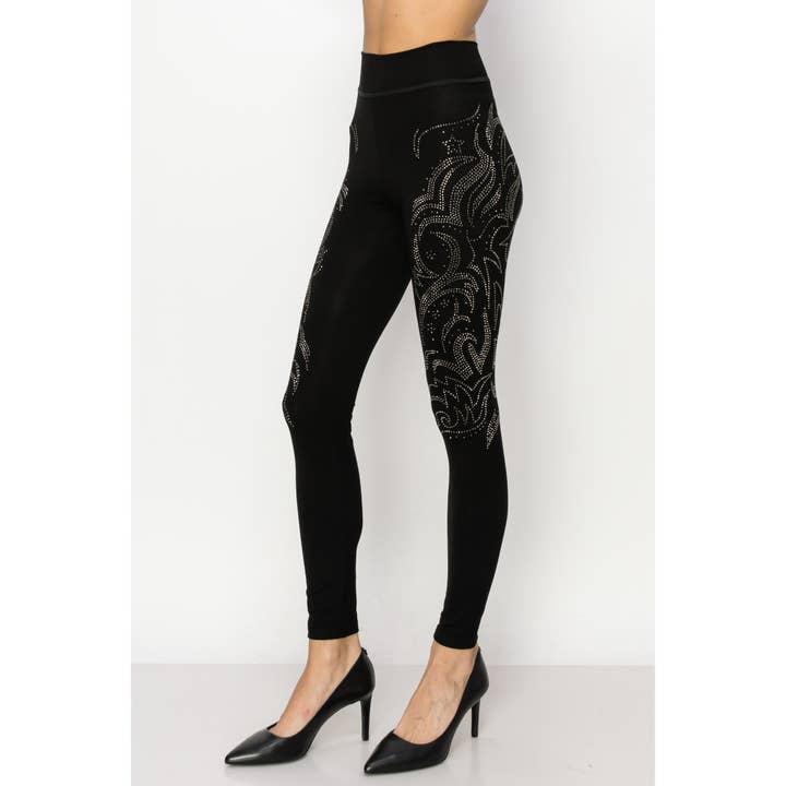 LEGGINGS WITH GEOMETRICK PATTERNS IN STONES for wholesale by VOCAL