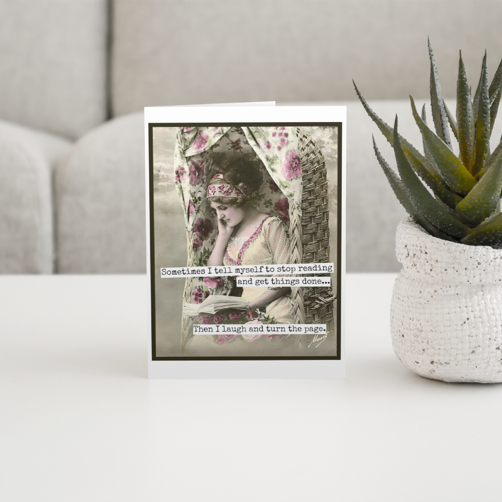 Raven's Rest Studio - Vendita all'ingrosso Biglietti di auguri generici - Biglietto d'auguri. Poi rido e giro pagina.2