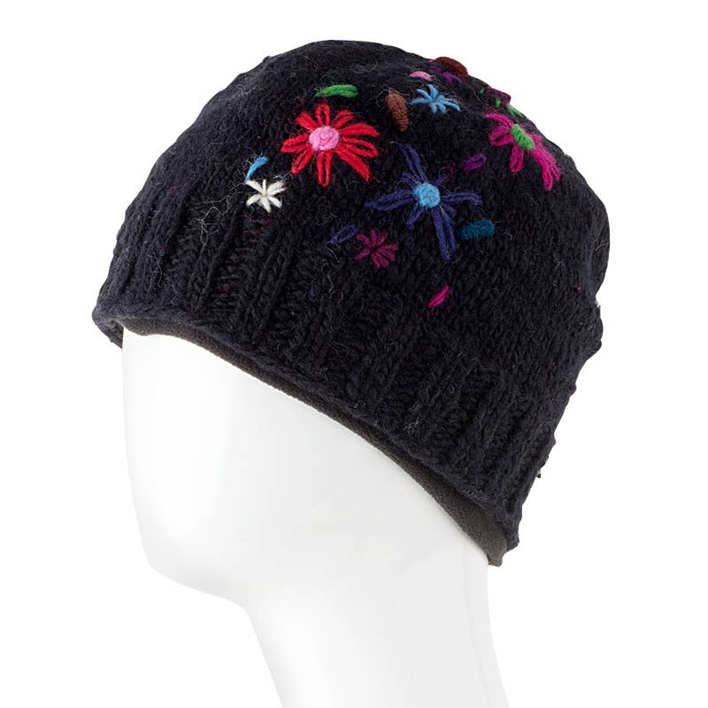 Benjamin International - Wholesale Beanie - Women's - Knit Hat With Flowers0