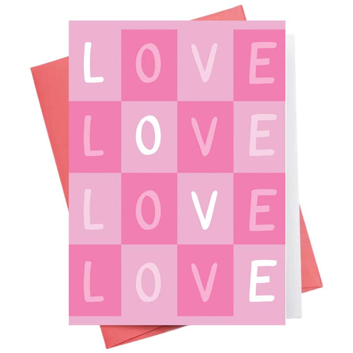 Love Grid | Valentines Greeting Card for wholesale by Inkwell Cards