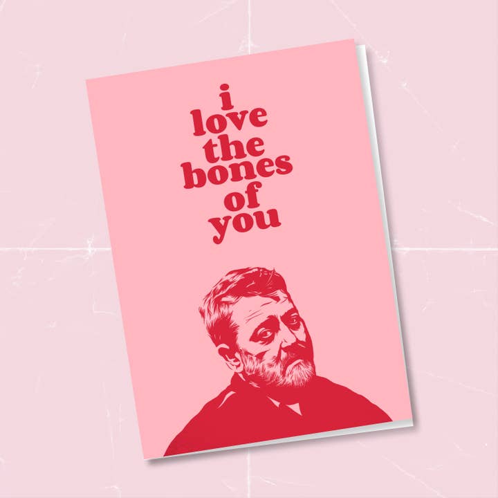 I Love The Bones Of You - Armbågsinspirerat jubileumskort för wholesale av ArtyBurgers