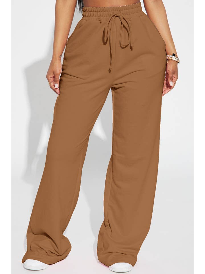 5besties inc - Wholesale Lounge Sweatpants/Joggers - Women's - MID RISE WIDE LEG LOUNGE PANTS