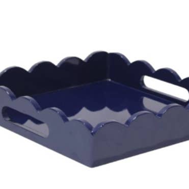 The Enchanted Home - Wholesale Decorative Tray - Navy Lacquered Tray