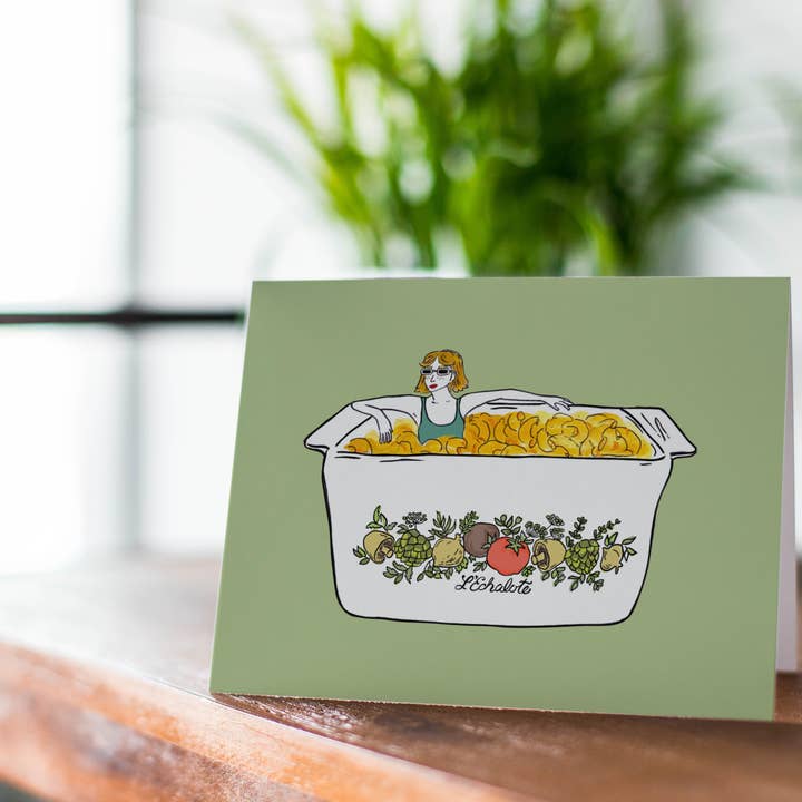 Cartão de Saudação Spice of Life Mac n Cheese Corningware por atacado de Cute Salute