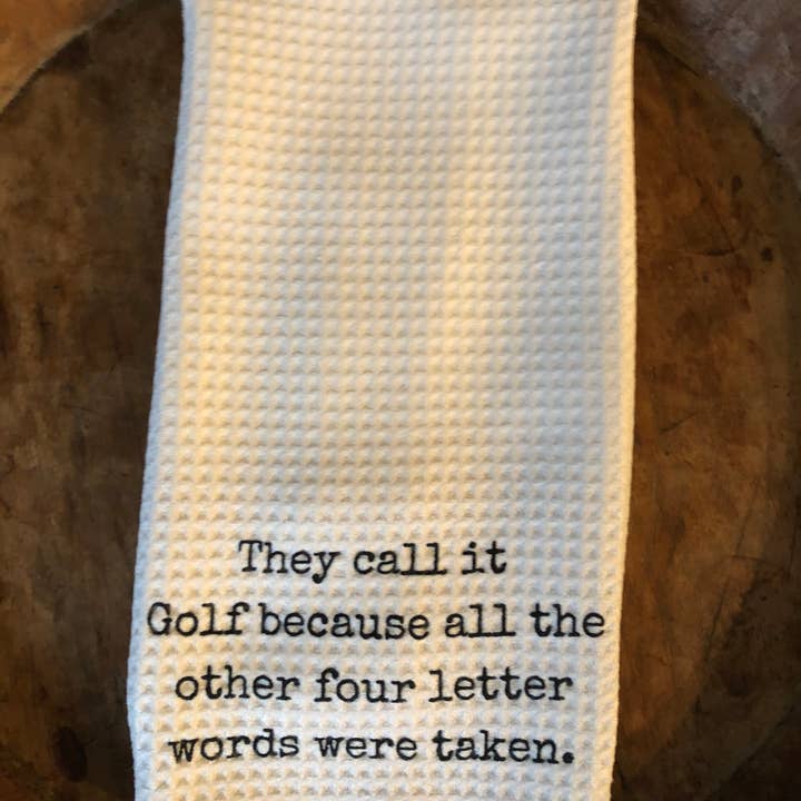 PDX Flower Power - Wholesale Tea Towel - They call it golf... waffle weave towel