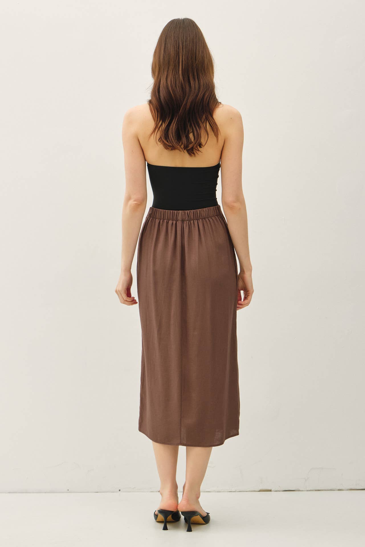 Be Cool - Wholesale Skirt - Women's - LINEN BLEND MIDI WRAP SKIRT 6