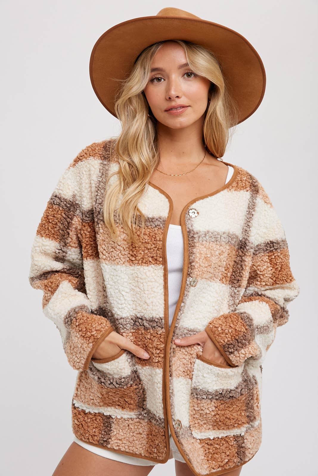 Bluivy – wholesale Jacket – Women's – SNAP BUTTON UP ROUND NECK JACKET16