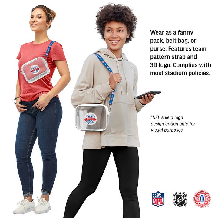 Little Earth Productions - Wholesale Crossbody Bag - Unisex - NCAA Ohio State Buckeyes Clear Fanny Fan Purse4