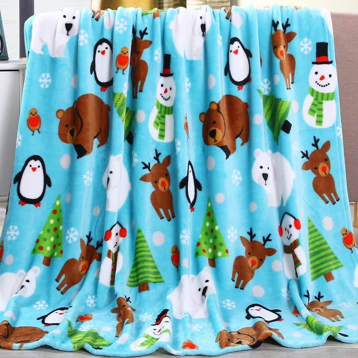 Infinite Basics - Wholesale Throw Blanket - Christmas Blanket Cozy Festive Holiday Throw Blanket 50" x 60"29