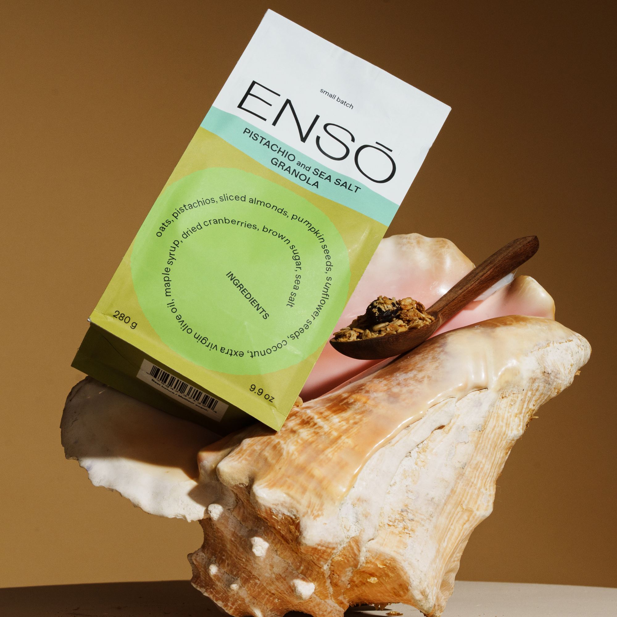 ENSŌ – wholesale Granola – Pistachio & Sea Salt Granola – Small Batch, Olive Oil Baked1