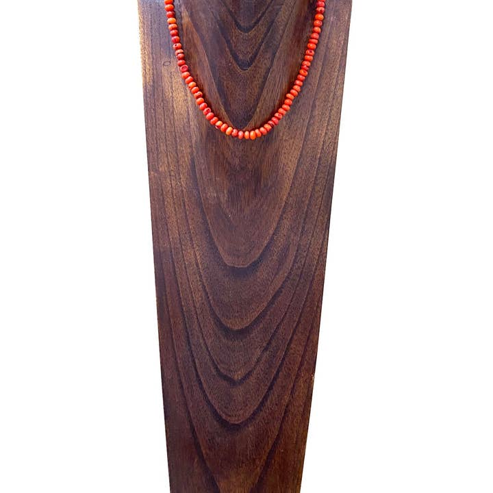 Handcrafted Beaded Coral Necklace with Extension for wholesale by Western Elite Jewelry