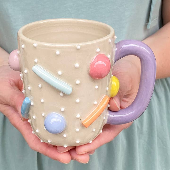 Mug Pompon | Violet pour la vente par Elena Ágata Ceramics