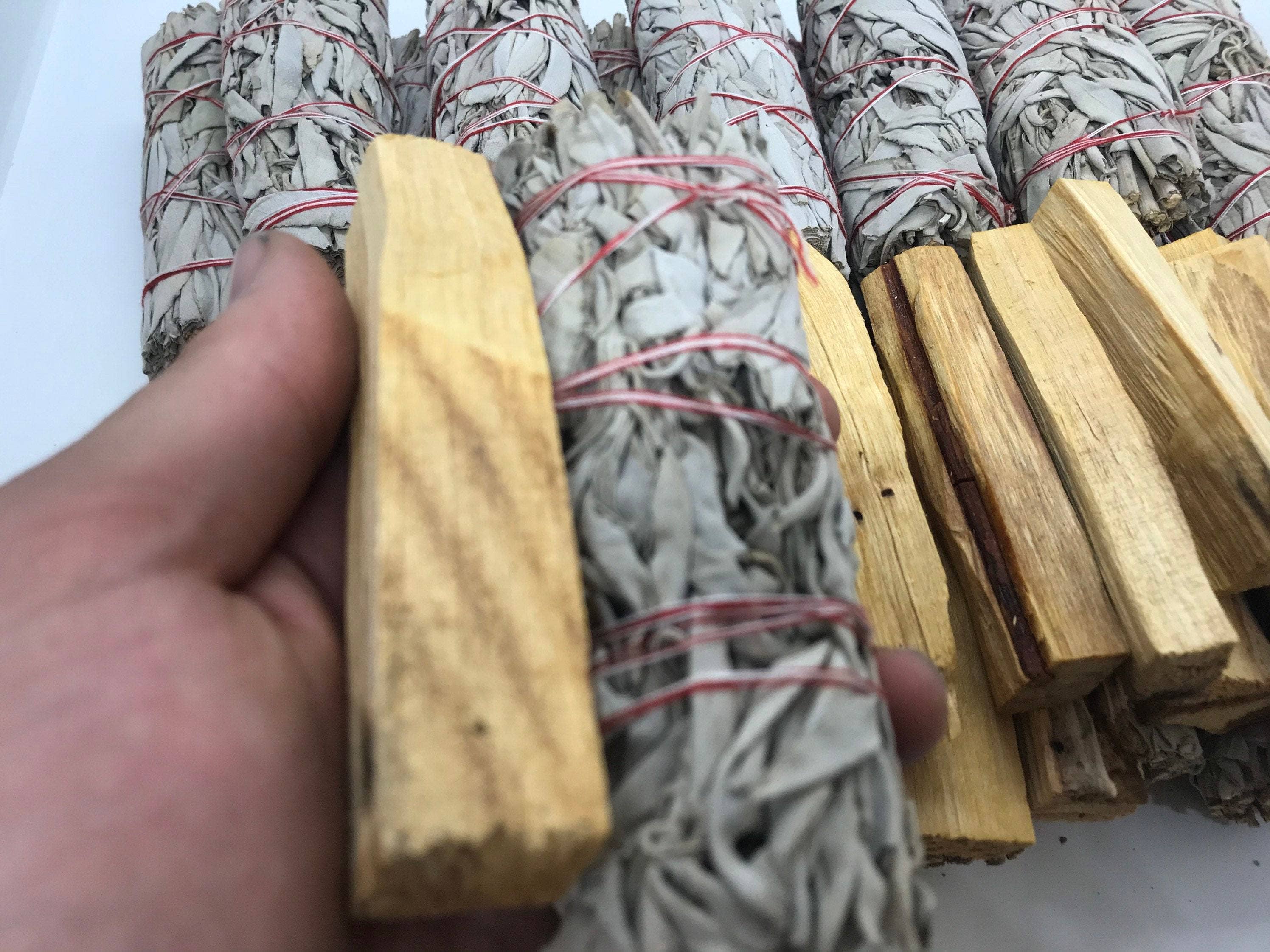 CaNatureLover - Wholesale Wierrookstick - Smudgesticks met witte salie en Palo Santo, 2 stuks7
