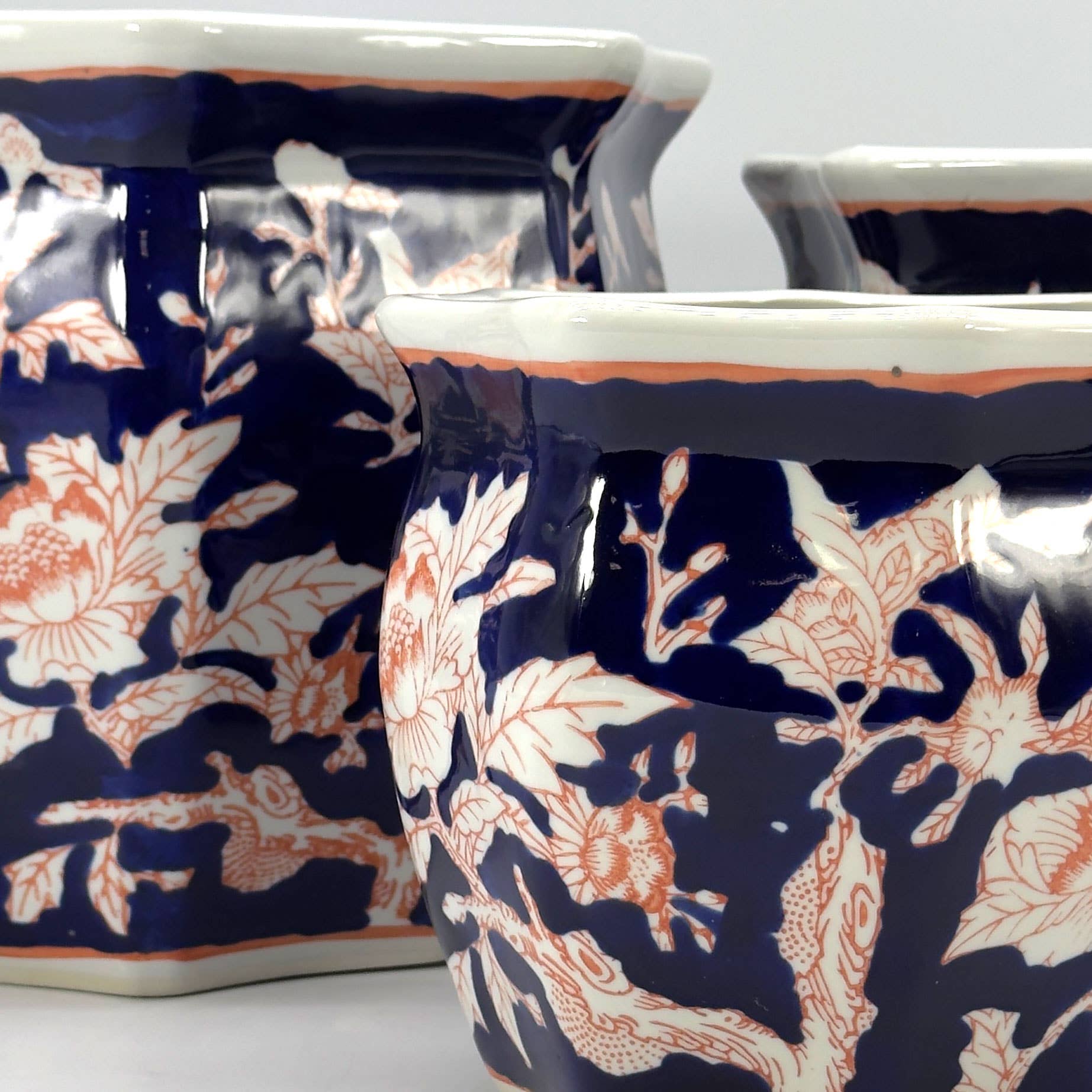 Galt International Company - Vendita all'ingrosso Vasi per piante - Set di 3 vasi per fioriere in ceramica Chinoiserie, 7,5"/10"/13"44