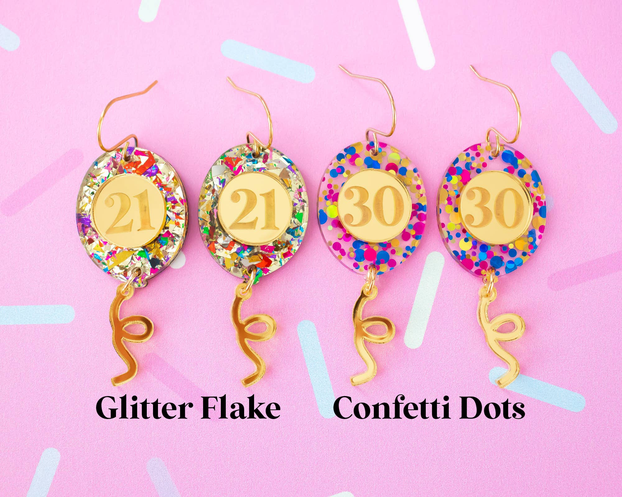 Momenti di Vita - Wholesale Dangle Earrings - Custom Birthday Number Balloon Earrings2