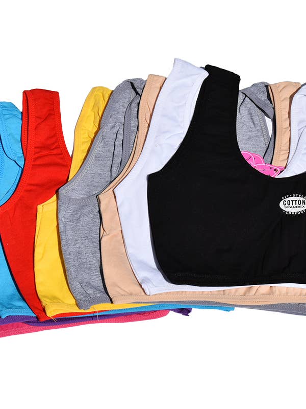 Kids' Bralette Vibrant Multi-Colored (12Pcs) for wholesale by LunaBerries