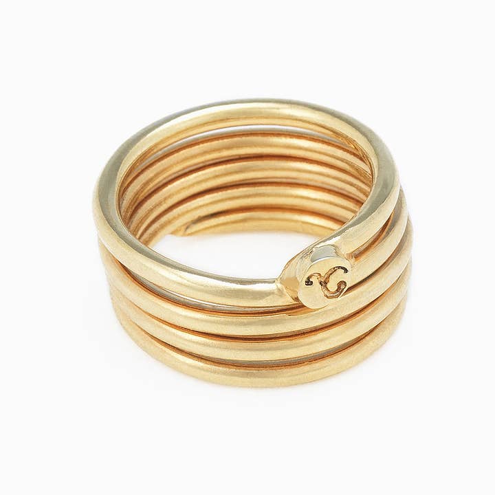 Twister Gold Plated Rings for wholesale by Viviane Guenoun