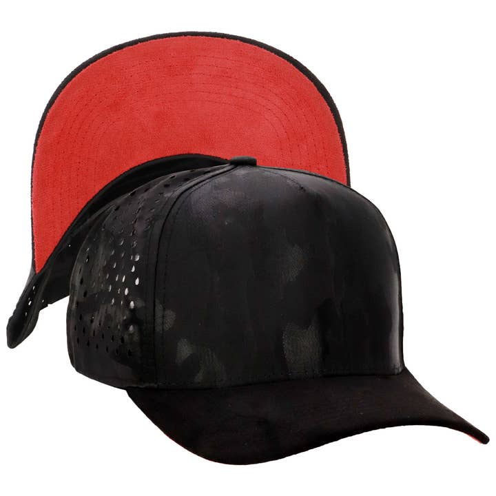 Cap Zone - Wholesale Baseball cap – Unisex - Camo 5 Panel Vegan Suede Brim Perforated Cap