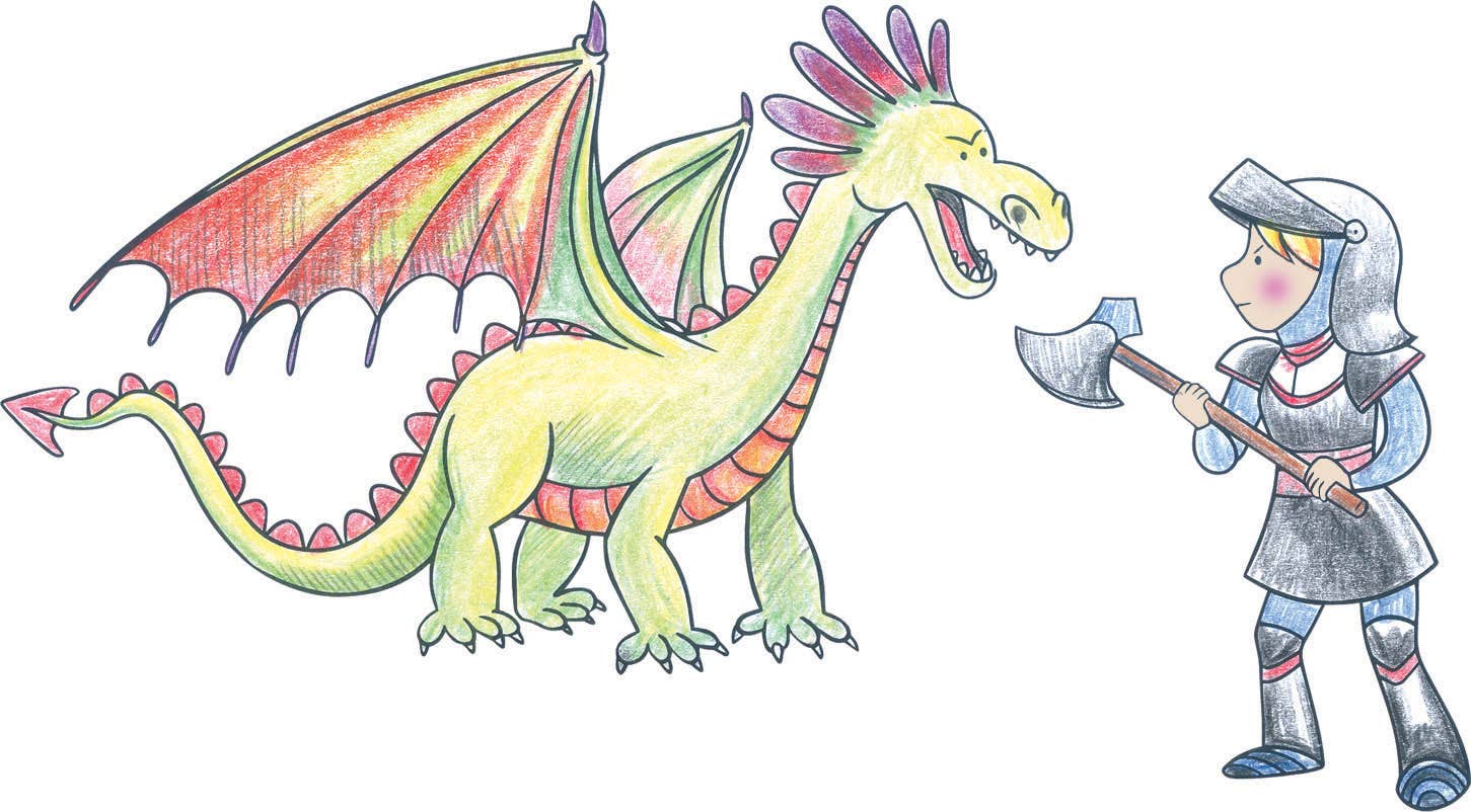 Créa Lign' - Wholesale Rubber/Decorative Stamp - Kids & Baby - Stamp Characters: Knights and Dragons3