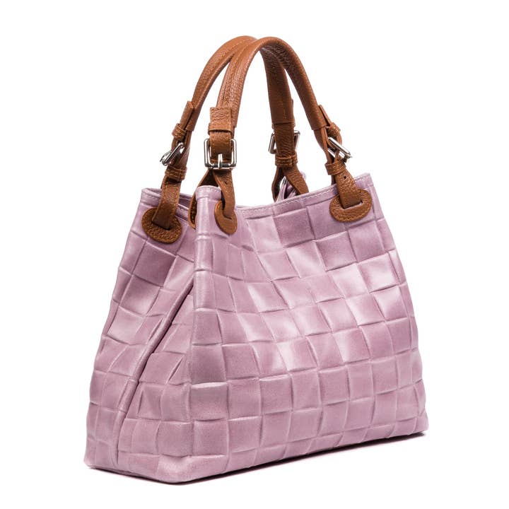 Sac cabas pour femme Emanuela. cuir véritable daim gravé pour la vente par FIRENZE ARTEGIANI