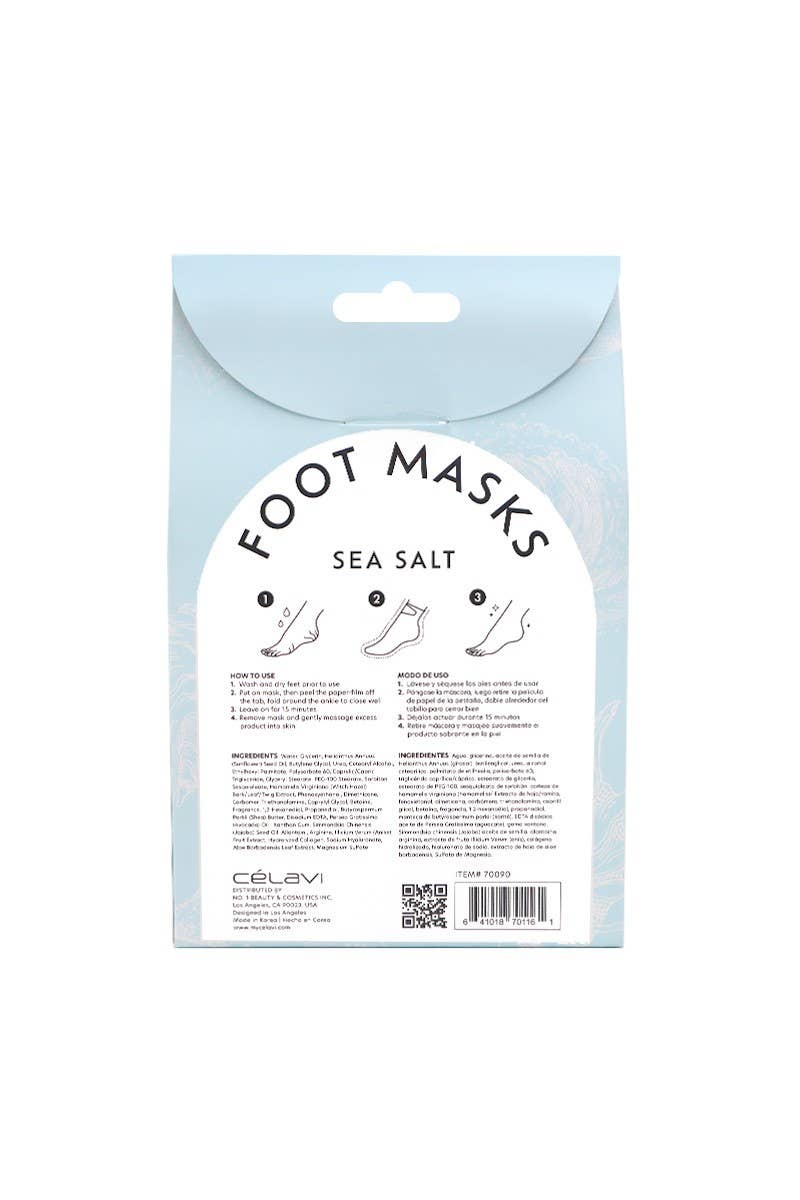 PINEAPPLE Beauty – wholesale Foot mask – Celavi 70090 Sea Salt 3 Pairs Foot Masks Set - 1 Set4