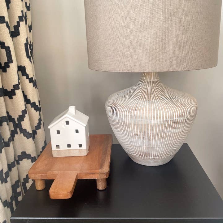 Gainsborough Giftware x Portland Living - Wholesale Decorative Tray - Wooden Tray W/Feet, 30cm6