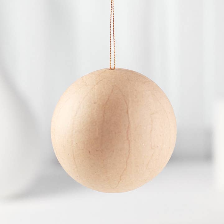 Factory Direct Craft - Wholesale Ornament Set - 3-1/2" Paper Mache Ball Ornament