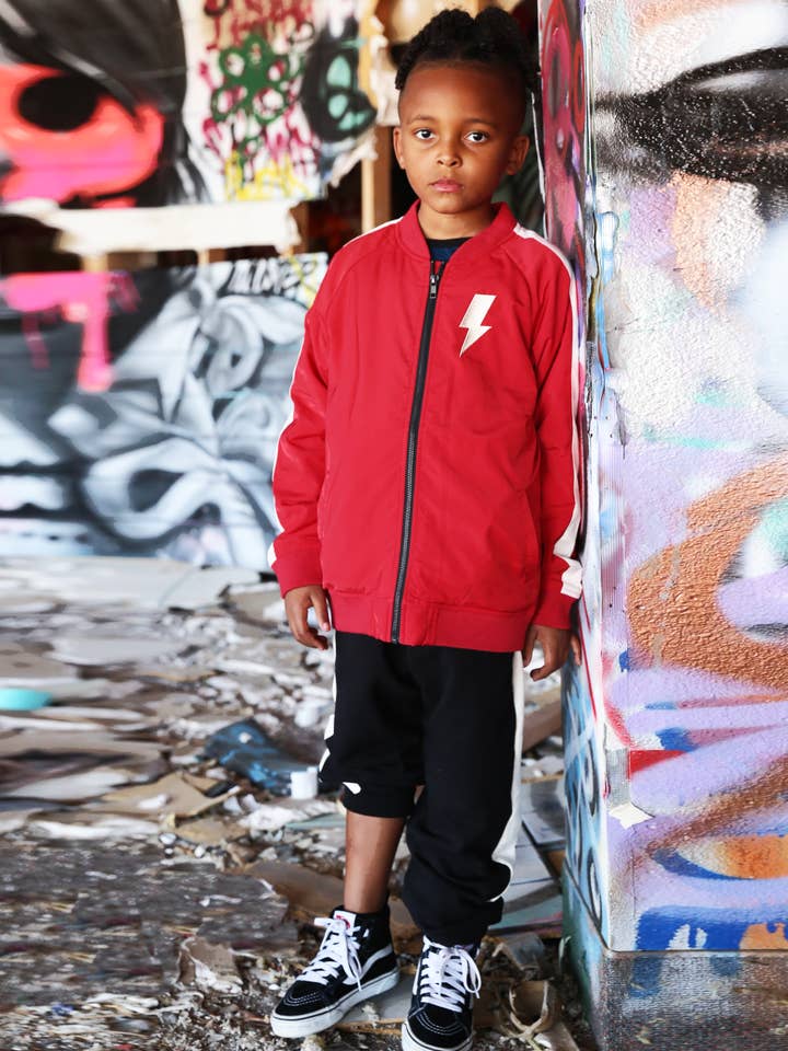 Wee Monster - Vente Bombers – enfant - Veste bomber rouge Thunderbolt3