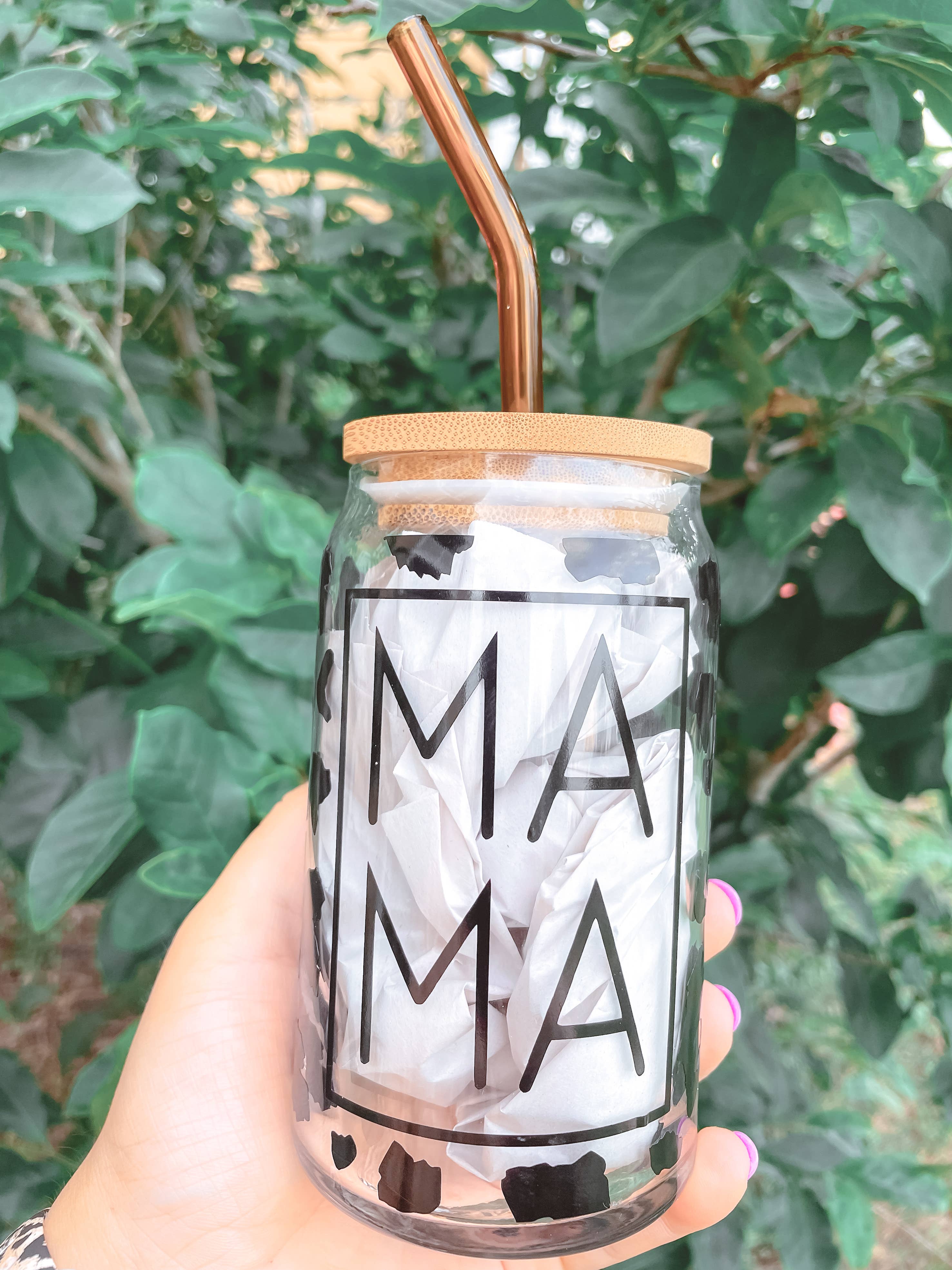 Wild Souls Co - Wholesale Drinking Glass/Cup - Mama Cheetah Coffee Beer Can Glass Mug1