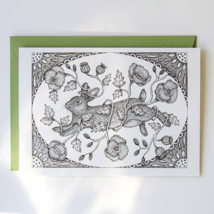 Mackenzie Myrick Studio - Wholesale Everyday Greeting Card - Through the Poppies | Greeting Card1