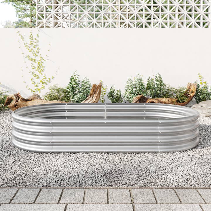 HOMYCASA DESIGN INC - Wholesale Planter Box - Oval Metal Raised Garden Bed Vegetables1