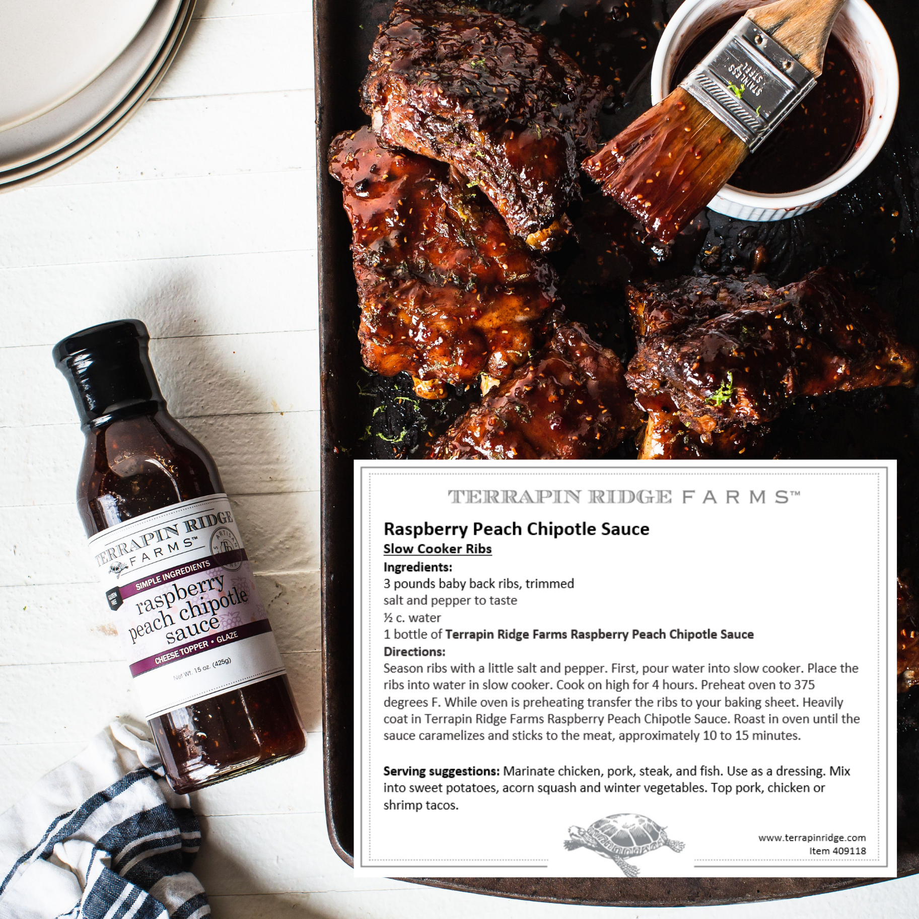 Terrapin Ridge Farms - Wholesale Sauce - Recipe Card  Champagne Garlic Honey Mustard4