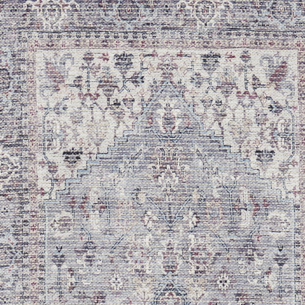 HomeRoots - Wholesale Runner Rug - 2' X 6' Grey Oriental Power Loom Distressed Runner Rug1