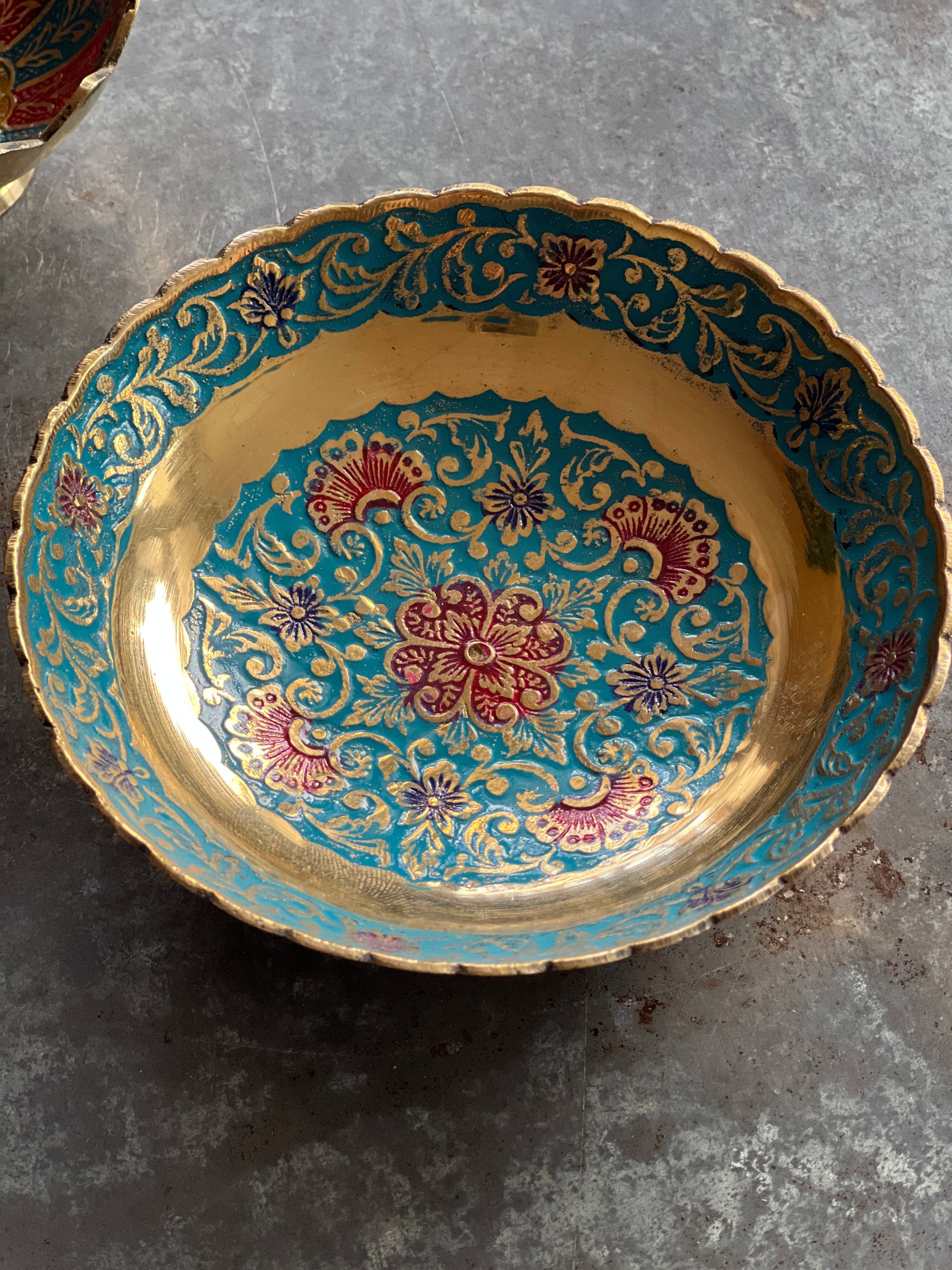 Tamegrouteshop - Vendita all'ingrosso Ciotole/Piatti decorativi - Ciotole marocchine dipinte a mano in rame3