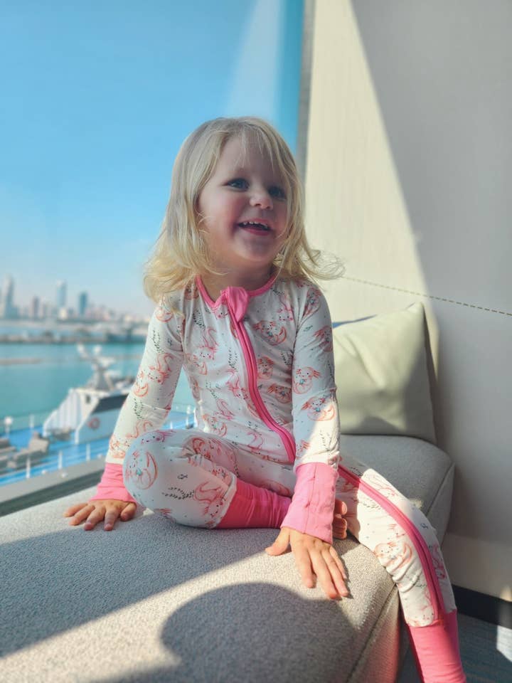 Axolotl Love 97/3 bambus pyjamas for engroshandel hos Little Cozy Cove