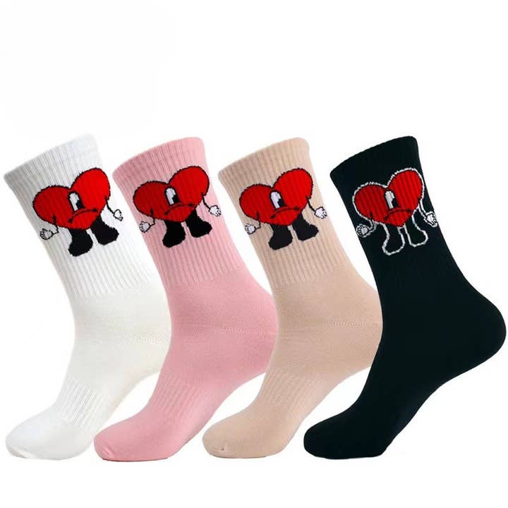Valentine'S Day Funny Heart Pattern Socks for wholesale by MKS America