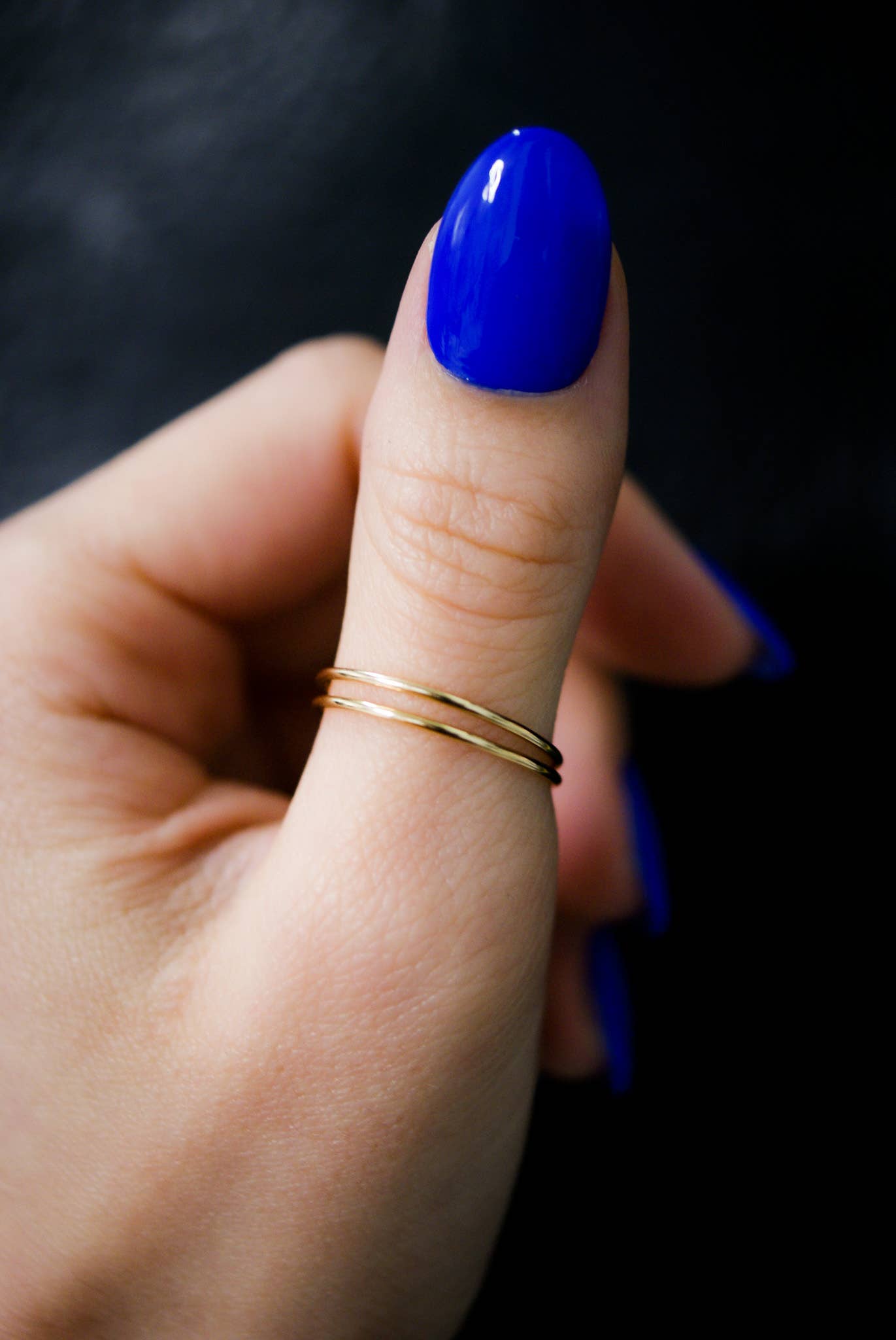 Hannah Naomi - Vendita all'ingrosso Anello midi/a fascia - Anello impilabile di medio spessore, riempimento in oro 14 carati8